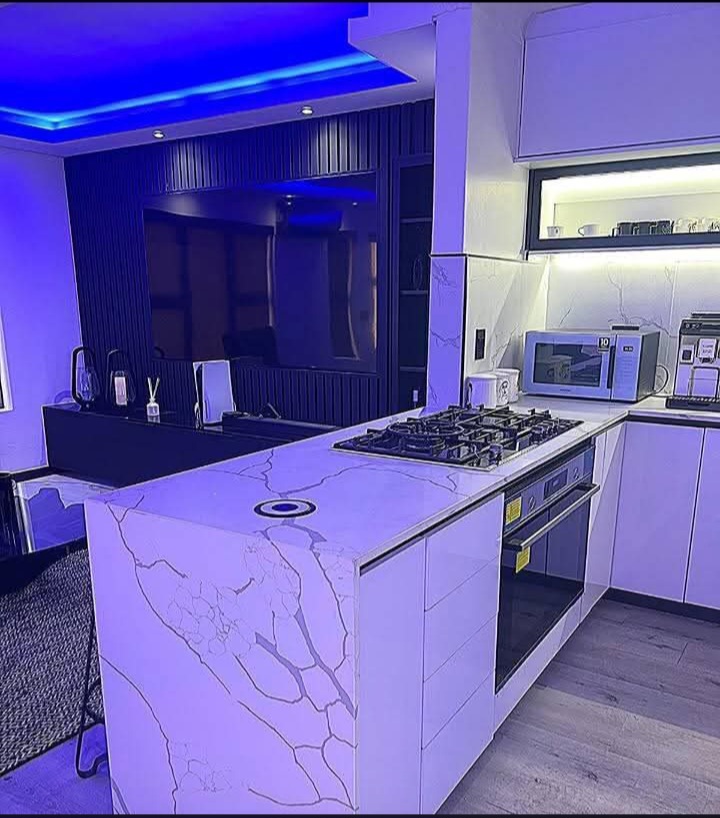 Waterfall Countertops installation by BMB Granite