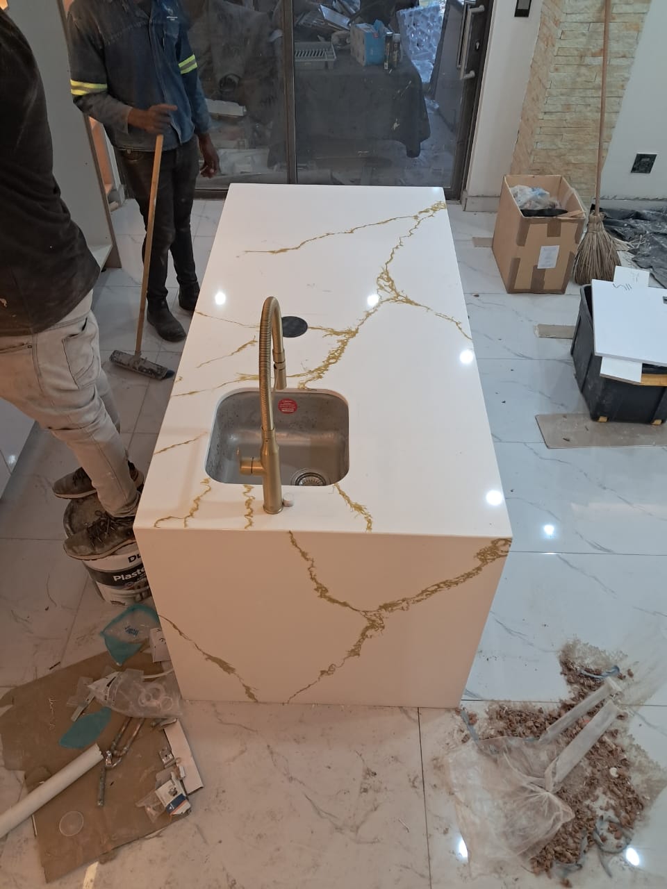 Kitchen Islands installation by BMB Granite
