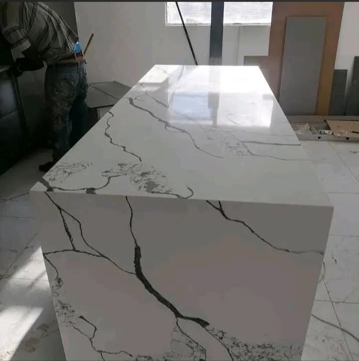 Waterfall Countertops installation by BMB Granite