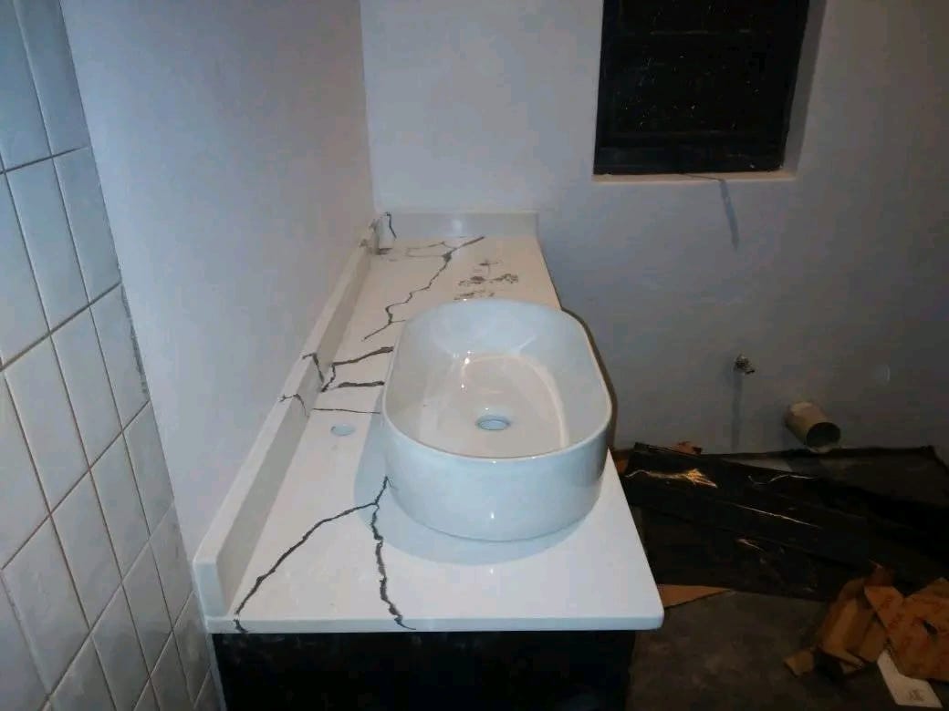 Bathroom Countertops installation by BMB Granite